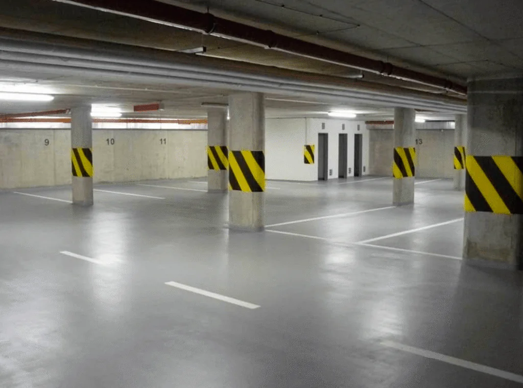 Piso de concreto para estacionamento